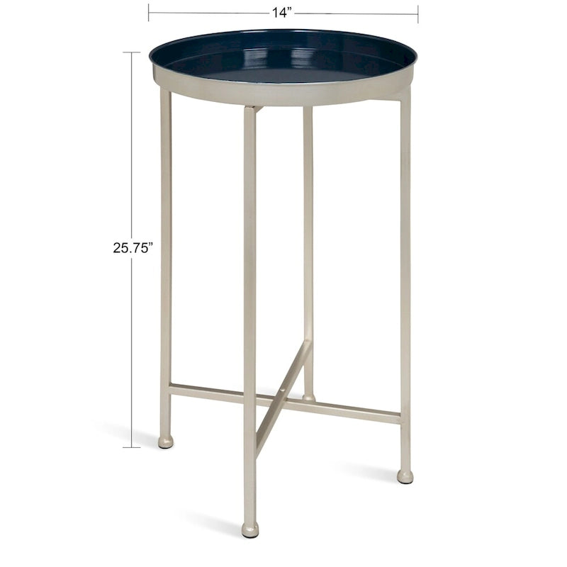 Table pliante ronde en métal Kate and Laurel Celia – 14x14x25,75 po