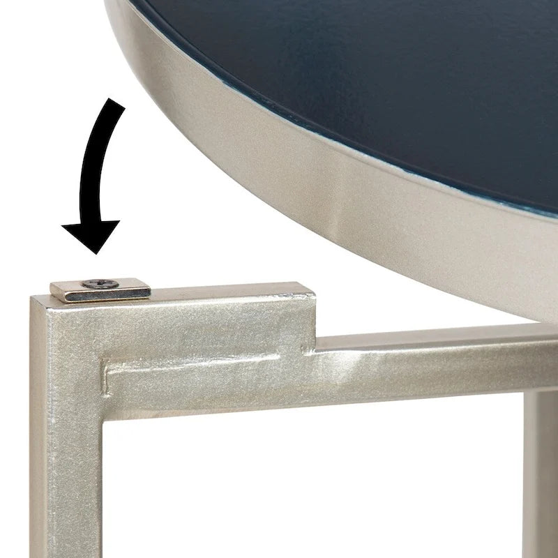 Table pliante ronde en métal Kate and Laurel Celia – 14x14x25,75 po