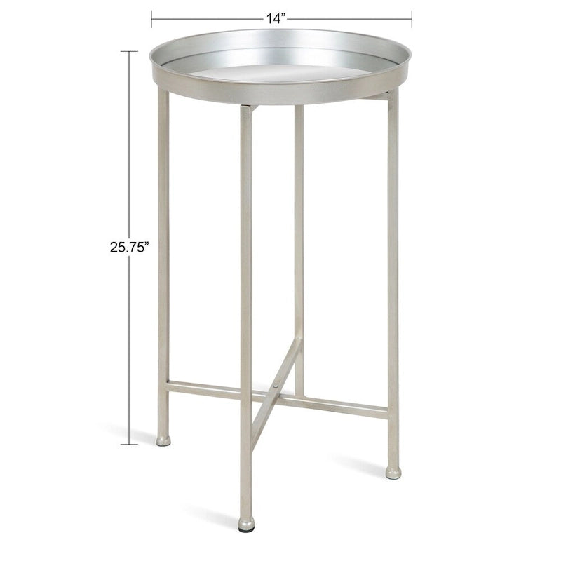 Table pliante ronde en métal Kate and Laurel Celia – 14x14x25,75 po
