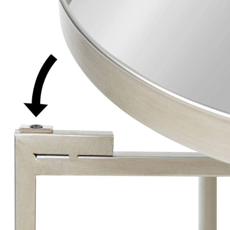 Table pliante ronde en métal Kate and Laurel Celia – 14x14x25,75 po