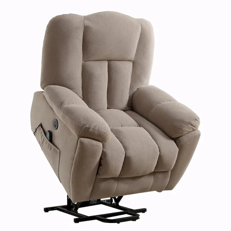 Fauteuil inclinable releveur électrique avec chauffage, massage et port USB