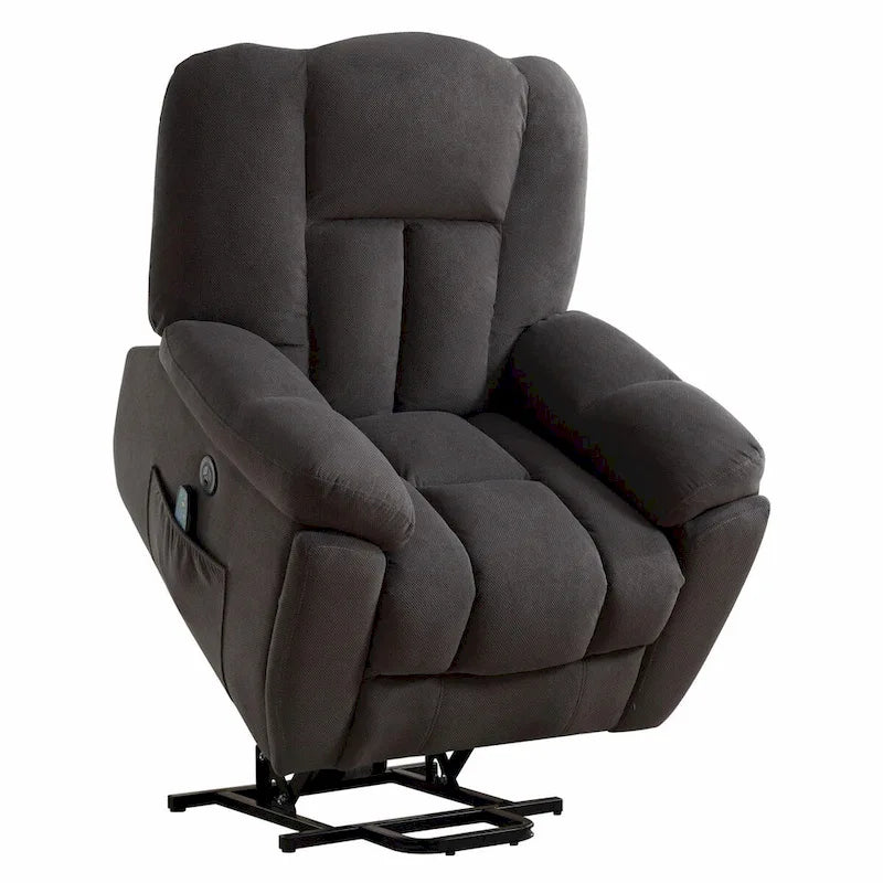 Fauteuil inclinable releveur électrique avec chauffage, massage et port USB