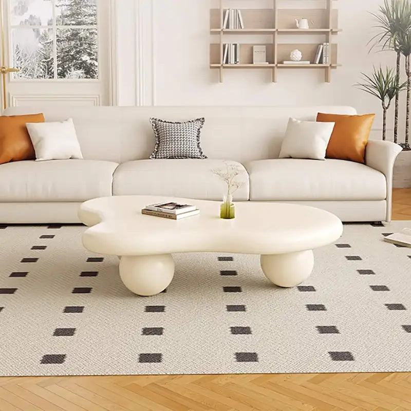 48 table basse moderne, en forme de nuage, en bois