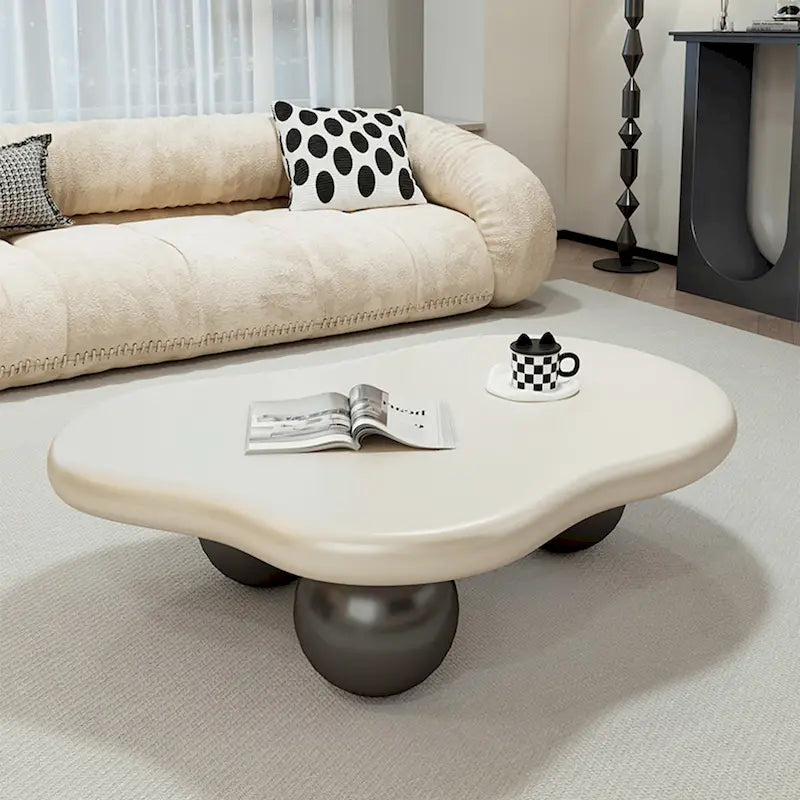 48 table basse moderne, en forme de nuage, en bois