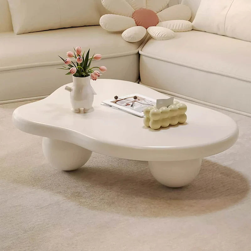 48 table basse moderne, en forme de nuage, en bois