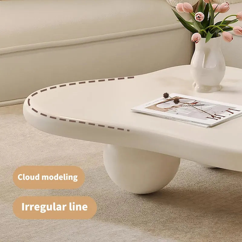 48 table basse moderne, en forme de nuage, en bois