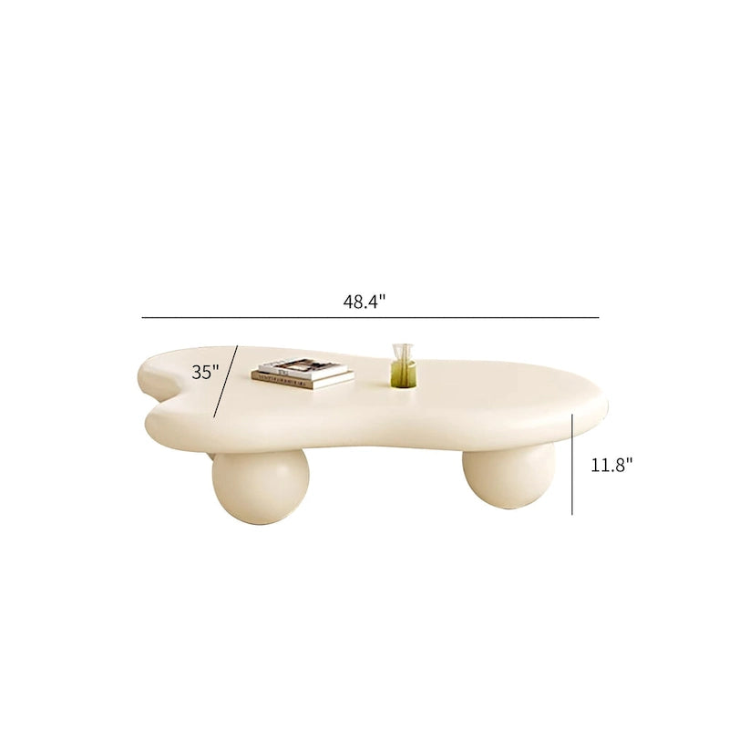 48 table basse moderne, en forme de nuage, en bois