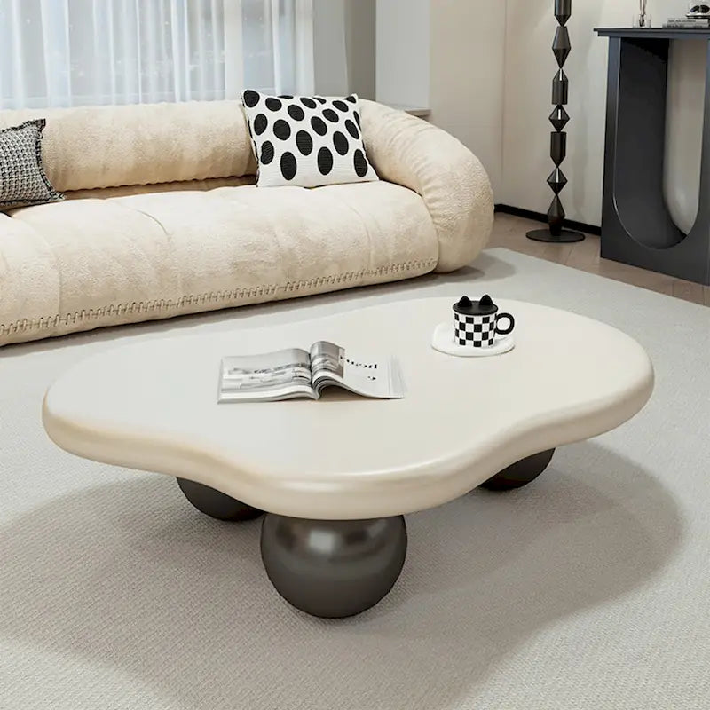 48 table basse moderne, en forme de nuage, en bois