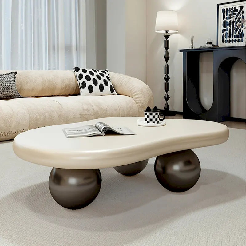 48 table basse moderne, en forme de nuage, en bois