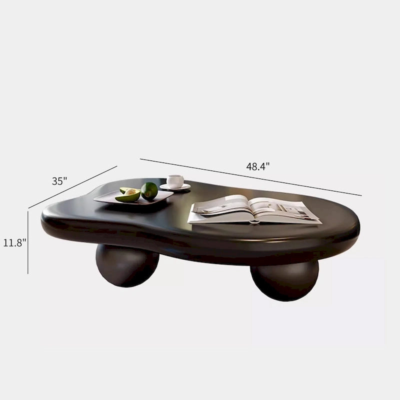 48 table basse moderne, en forme de nuage, en bois
