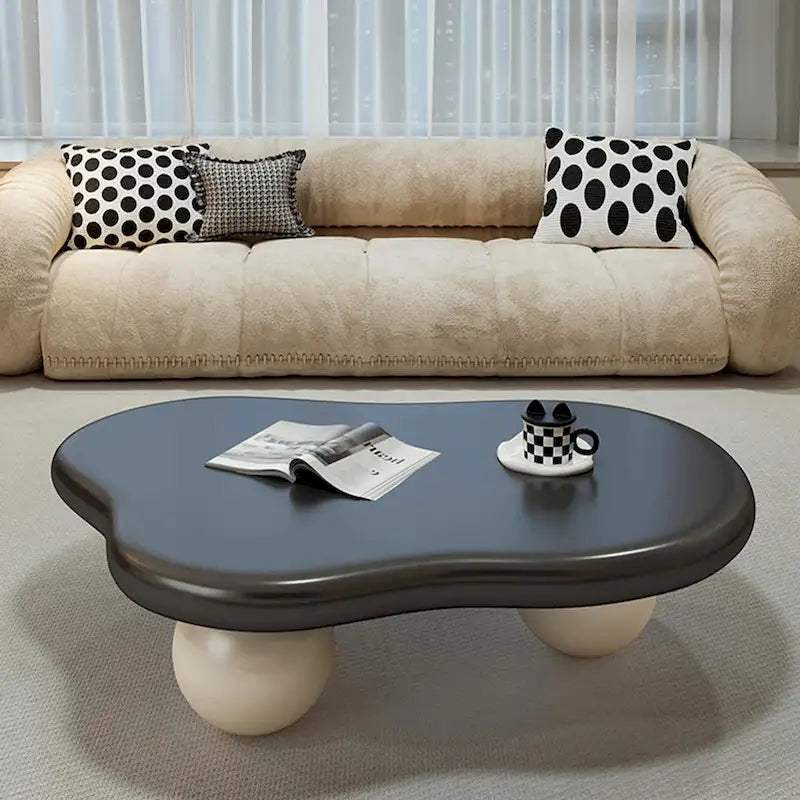 48 table basse moderne, en forme de nuage, en bois