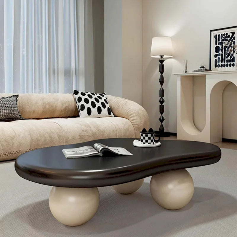 48 table basse moderne, en forme de nuage, en bois