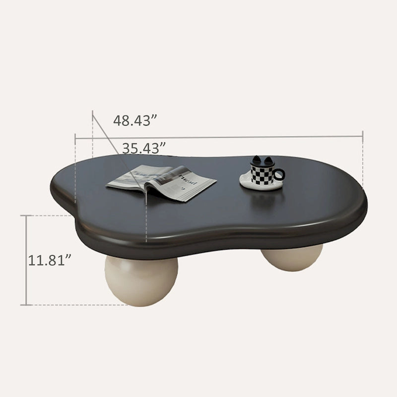 48 table basse moderne, en forme de nuage, en bois