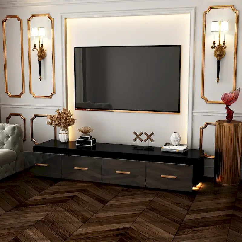 Votre Espace Notre Élégant Meuble TV Mural Le Style Rencontre la Fonctionnalité - 70.9