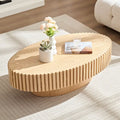 Table Basse Tambour Artisanale Moderne