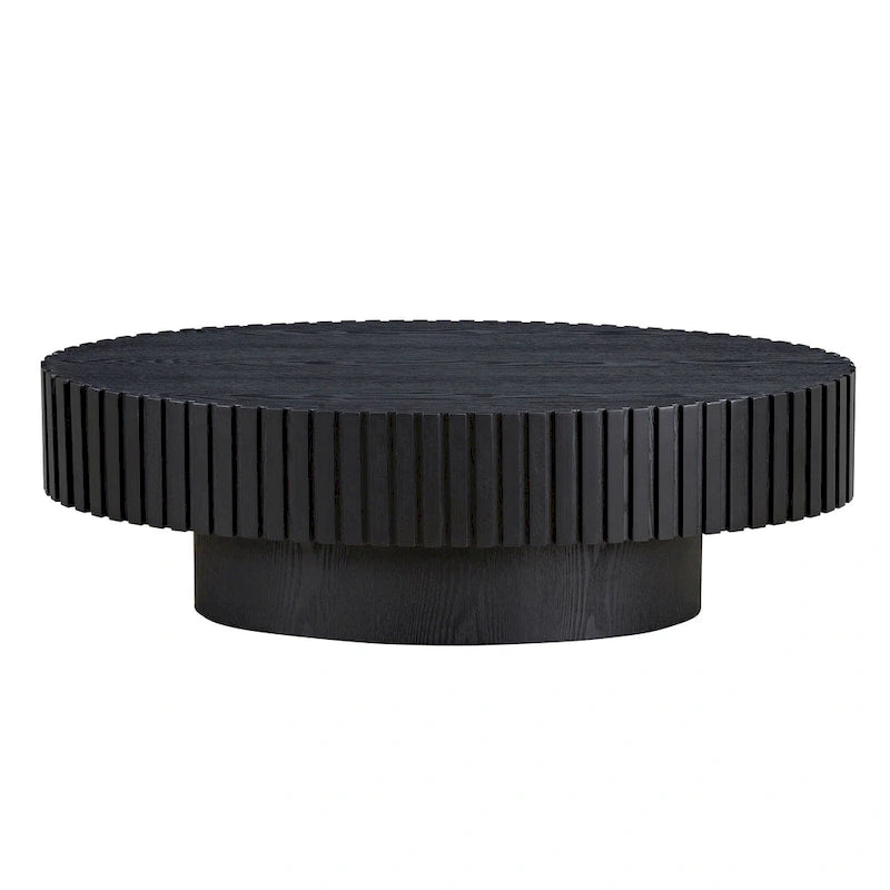 Table Basse Tambour Artisanale Moderne