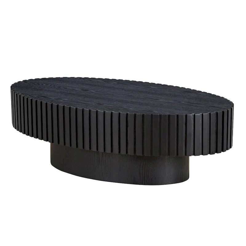 Table Basse Tambour Artisanale Moderne