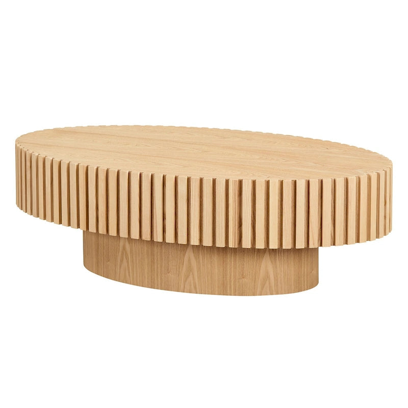 Table Basse Tambour Artisanale Moderne