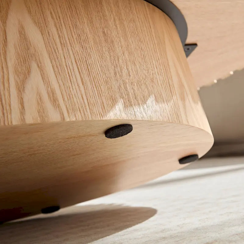 Table Basse Tambour Artisanale Moderne