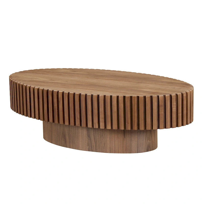 Table Basse Tambour Artisanale Moderne