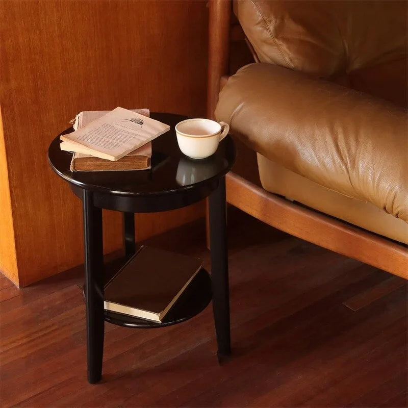 Table d'appoint en bois à 2 niveaux - 39P x 39L x 50H cm