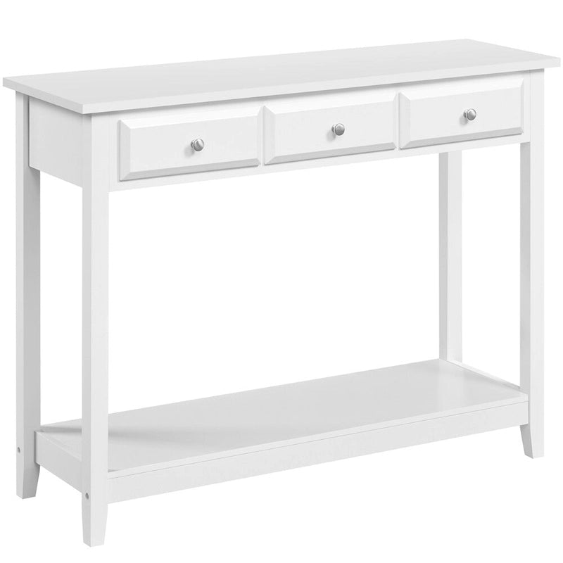 Table console à 3 tiroirs Yaheetech avec étagère de rangement