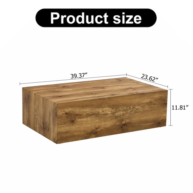 Table basse moderne en MDF avec motif texturé bois - design élégant et durable