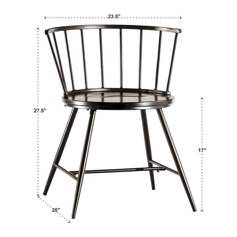 Table ou ensemble de salle à manger rond Mabel de 42 po en fer et bois par iNSPIRE Q Modern