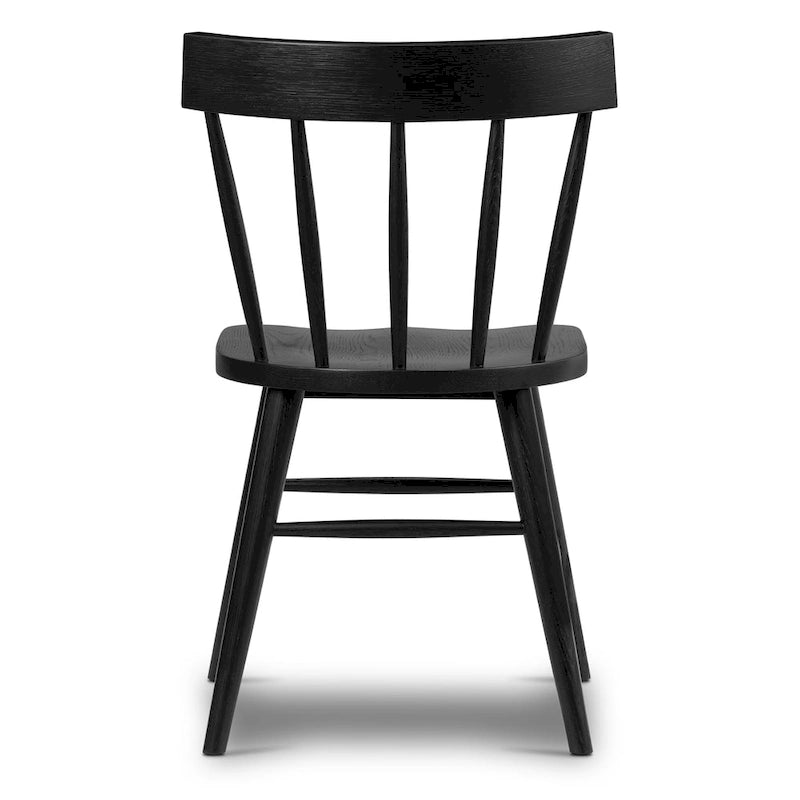 Chaise de salle à manger Poly & Bark Hava – Bois de chêne massif avec dossier à barreaux