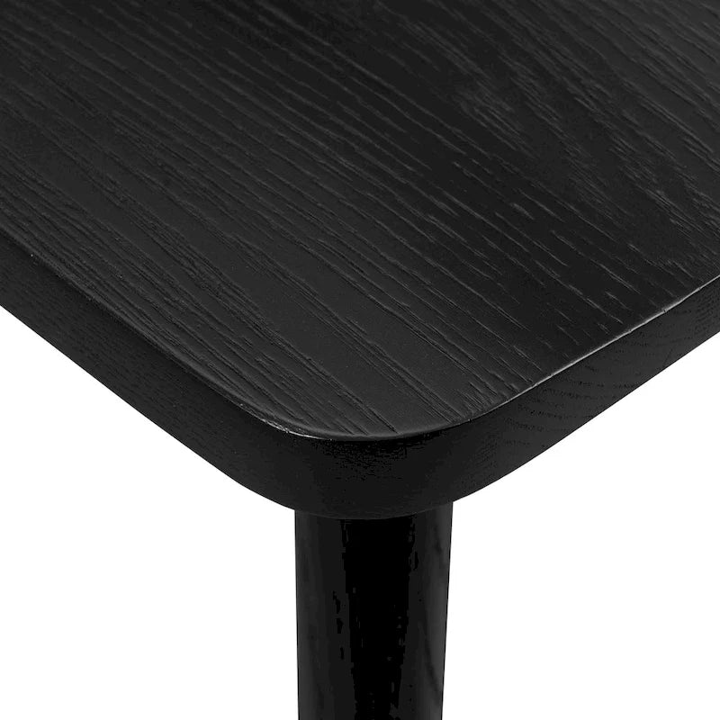 Chaise de salle à manger Poly & Bark Hava – Bois de chêne massif avec dossier à barreaux