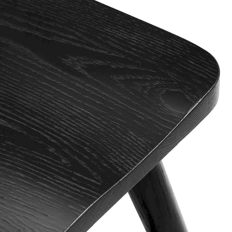 Chaise de salle à manger Poly & Bark Hava – Bois de chêne massif avec dossier à barreaux
