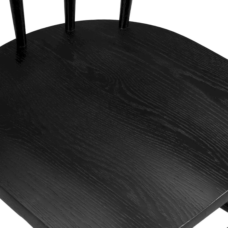 Chaise de salle à manger Poly & Bark Hava – Bois de chêne massif avec dossier à barreaux