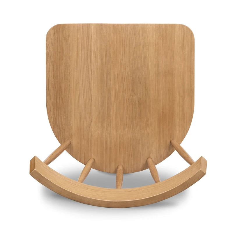 Chaise de salle à manger Poly & Bark Hava – Bois de chêne massif avec dossier à barreaux