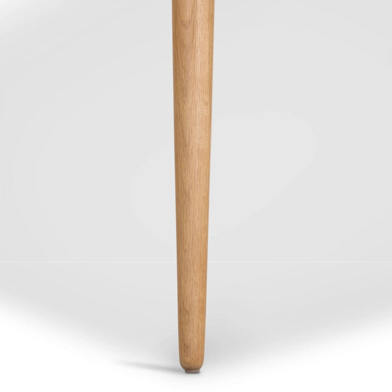 Chaise de salle à manger Poly & Bark Hava – Bois de chêne massif avec dossier à barreaux