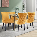 Lot de 2 chaises de salle à manger KATA à oreilles rembourrées en velours