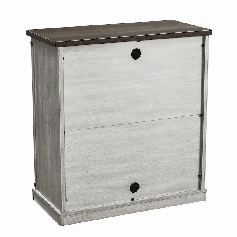 Meuble de rangement coulissant style porte de grange de 32 po de largeur