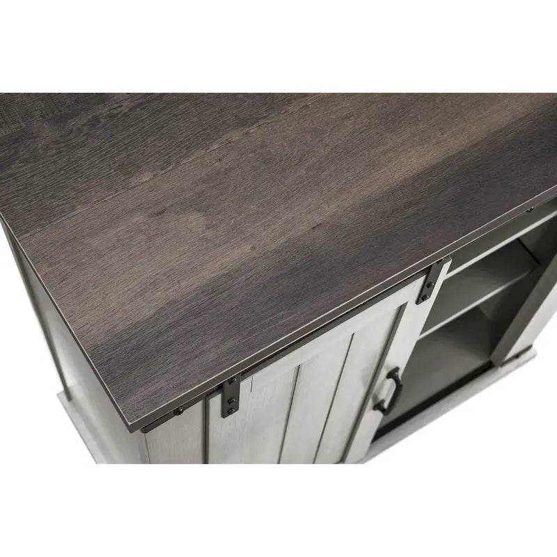 Meuble de rangement coulissant style porte de grange de 32 po de largeur