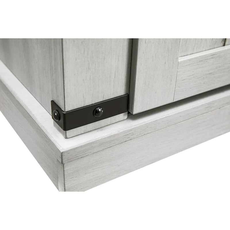 Meuble de rangement coulissant style porte de grange de 32 po de largeur