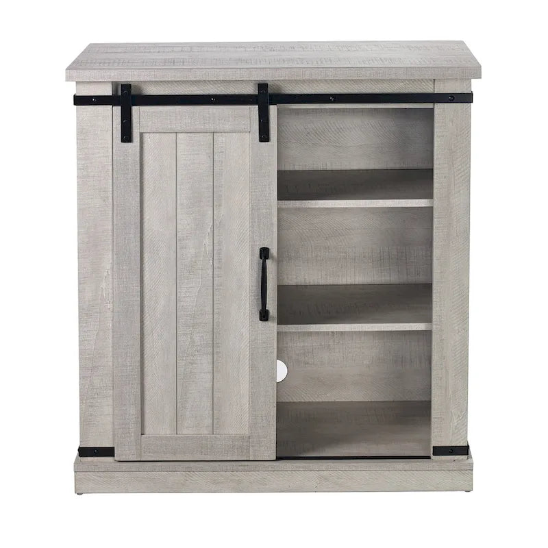 Meuble de rangement coulissant style porte de grange de 32 po de largeur