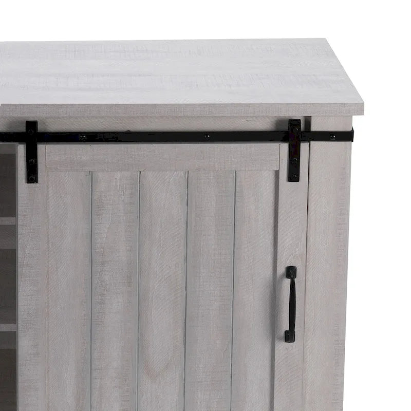 Meuble de rangement coulissant style porte de grange de 32 po de largeur