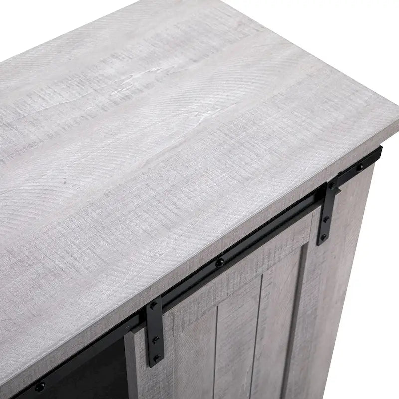 Meuble de rangement coulissant style porte de grange de 32 po de largeur