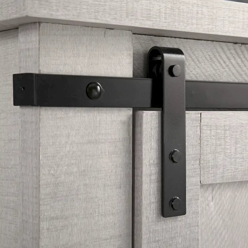 Meuble de rangement coulissant style porte de grange de 32 po de largeur