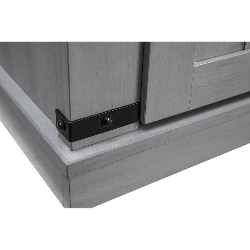 Meuble de rangement coulissant style porte de grange de 32 po de largeur