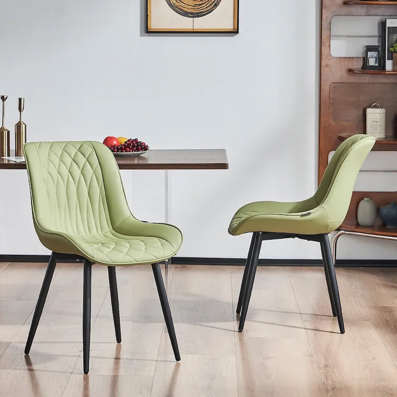 Lot de 2 chaises de salle à manger modernes rembourrées