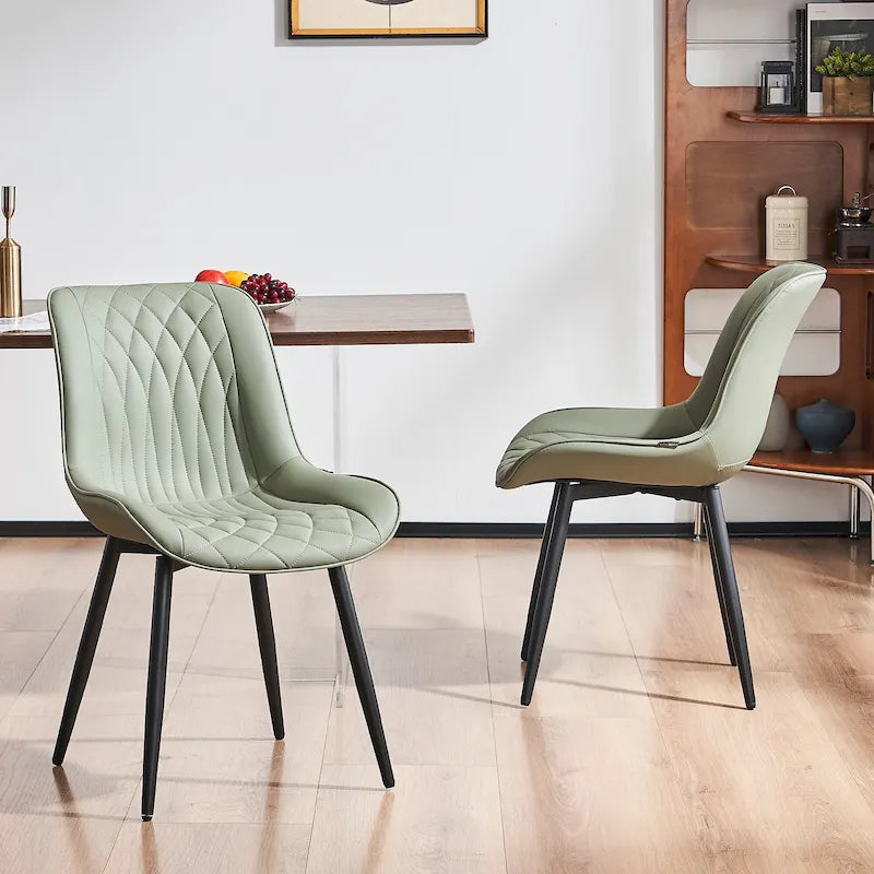 Lot de 2 chaises de salle à manger modernes rembourrées