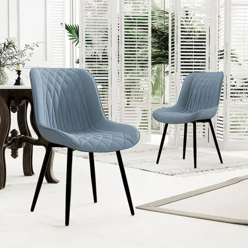 Lot de 2 chaises de salle à manger modernes rembourrées