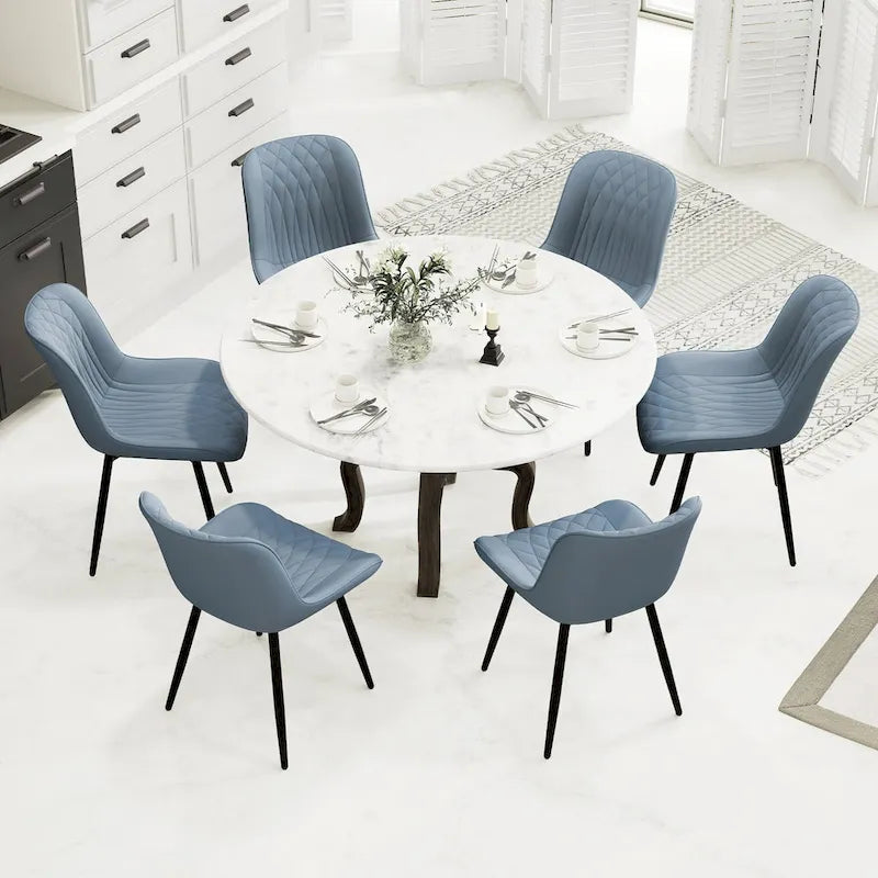 Lot de 2 chaises de salle à manger modernes rembourrées