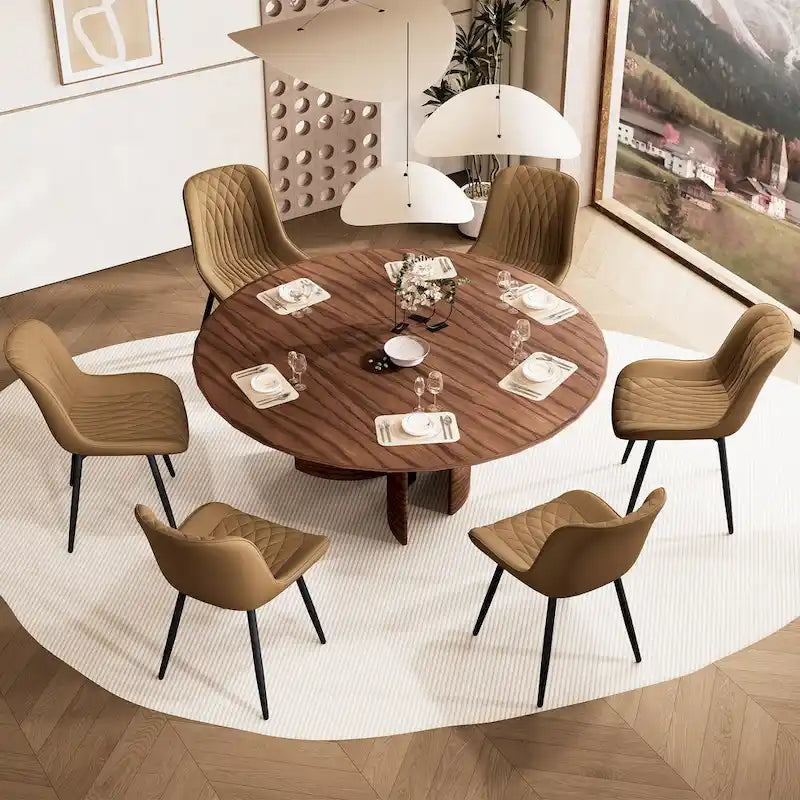 Lot de 2 chaises de salle à manger modernes rembourrées
