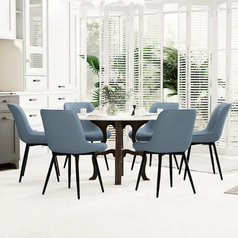 Lot de 2 chaises de salle à manger modernes rembourrées