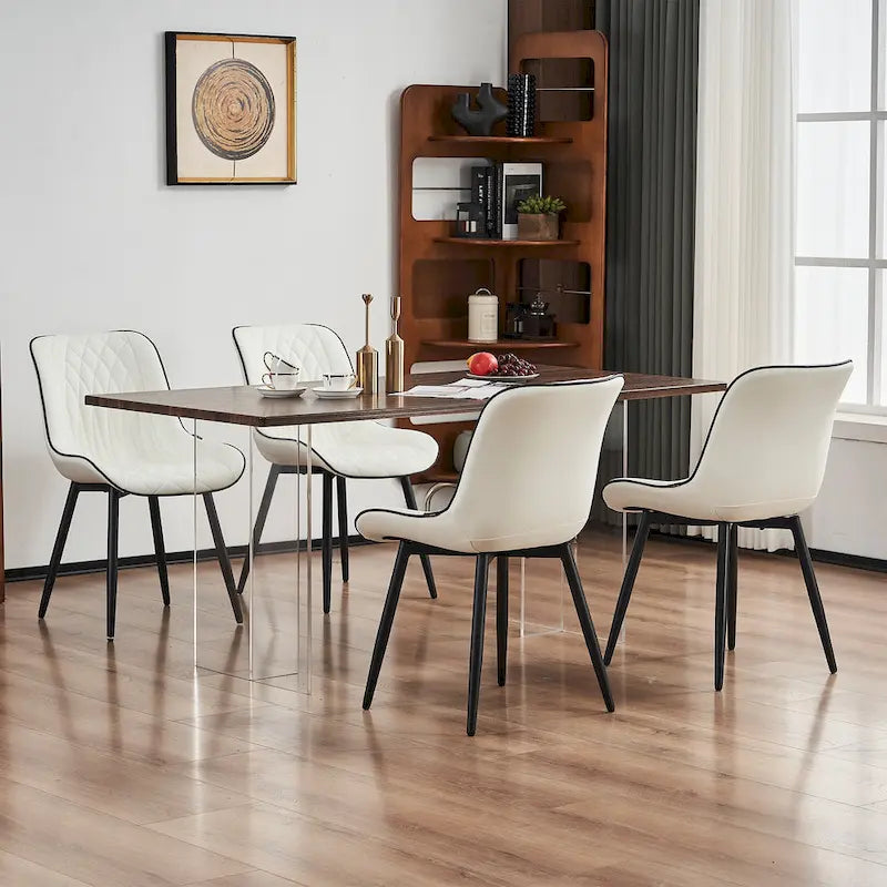 Lot de 2 chaises de salle à manger modernes rembourrées